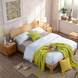 叶叶北欧全实木床1.51.8米日式简约白蜡木双人床环保卧室成套家具