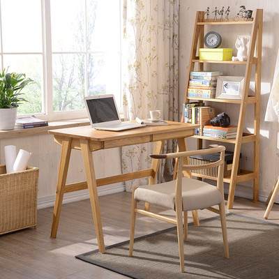 北欧纯实木书桌 电脑桌白蜡木全实木小户型 学习桌 书房系列